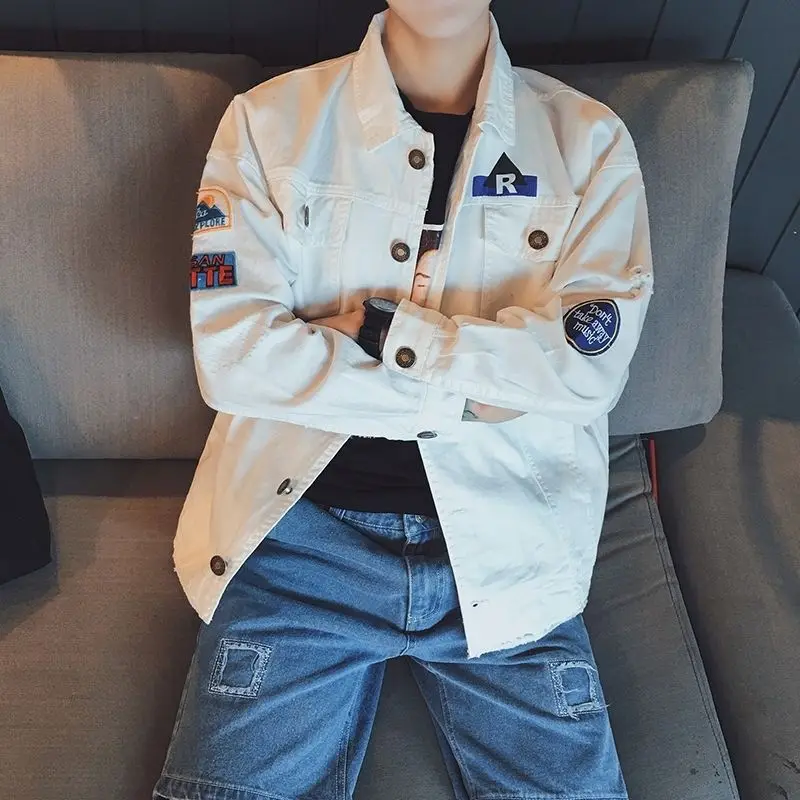 Original fashion brand street Japanese original style cowboy fashion man white casual jacket ulzzang men's jacket
Original fashion brand street Japanese original style cowboy fashion man white casual jacket ulzzang men's jacket