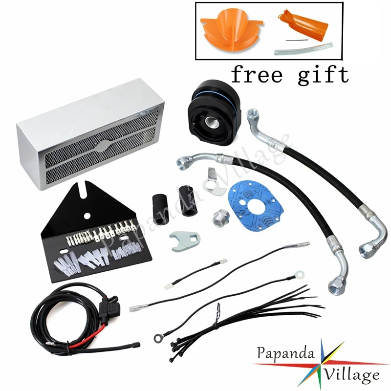Papanda Chrome Motorcycles Complete Reefer Oil Cooler Fan Cooling System for Harley Dyna 1993-2017
Papanda Chrome Motorcycles Complete Reefer Oil Cooler Fan Cooling System for Harley Dyna 1993-2017
