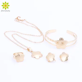 Baby Girls Jewelry Sets Children Gifts Gold Color Kids Jewelry Set Flower Pendant Necklace Earrings Bangle Ring
Baby Girls Jewelry Sets Children Gifts Gold Color Kids Jewelry Set Flower Pendant Necklace Earrings Bangle Ring