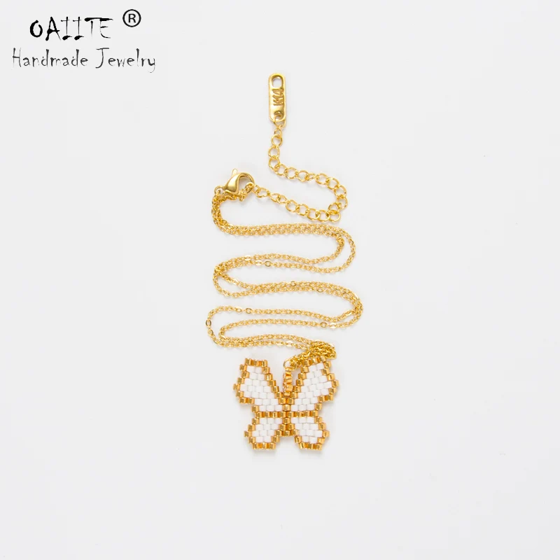 OAIITE Gold Butterfly MIYUKI Necklace Women Handmade Delicas Insect Necklace Pendants Chain Collier Jewelry Valentine's Day Gift
OAIITE Gold Butterfly MIYUKI Necklace Women Handmade Delicas Insect Necklace Pendants Chain Collier Jewelry Valentine's Day Gift