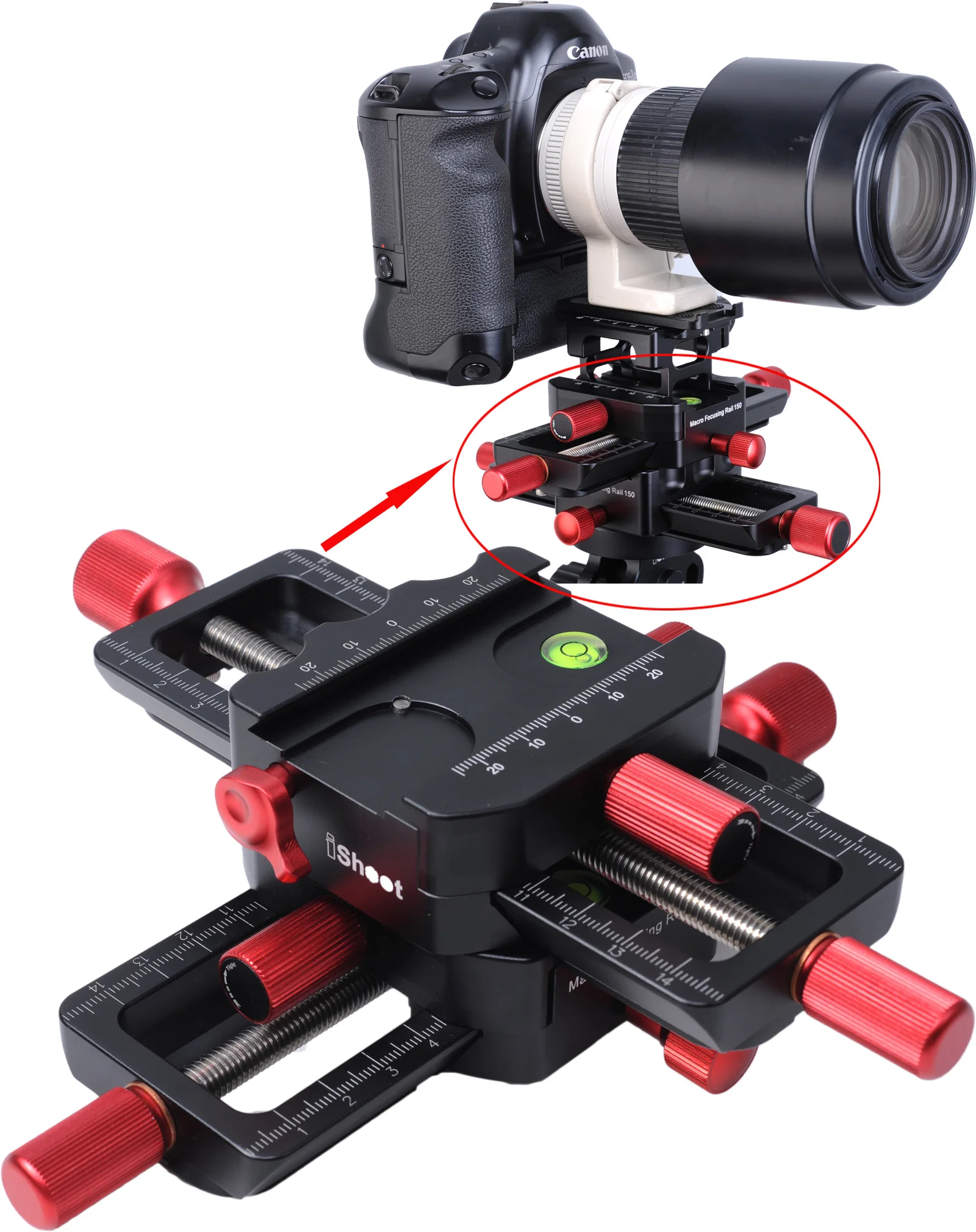 150mm 4-way Macro Focusing Rail Slider Head With Arca-Swiss Fit Clamp Quick Release Plate for Tripod Ballhead Canon Sony Camera
150mm 4-way Macro Focusing Rail Slider Head With Arca-Swiss Fit Clamp Quick Release Plate for Tripod Ballhead Canon Sony Camera