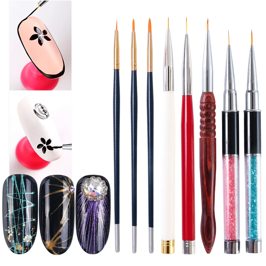 3pcs Nail Art Brushes UV Gel Liner Painting Pen Flower Line Grid Drawing Acrylic Wood Handle Nail Art Manicure Accessories JIP08
3pcs Nail Art Brushes UV Gel Liner Painting Pen Flower Line Grid Drawing Acrylic Wood Handle Nail Art Manicure Accessories JIP08