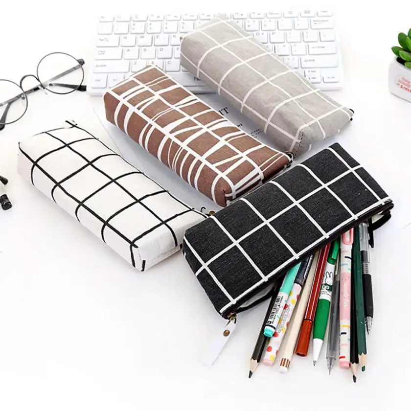 Zipper Trapezoidal simple canvas Pencil Pen Case Cosmetic Makeup Bag Storage Pouch Purse Students School Tools
Zipper Trapezoidal simple canvas Pencil Pen Case Cosmetic Makeup Bag Storage Pouch Purse Students School Tools