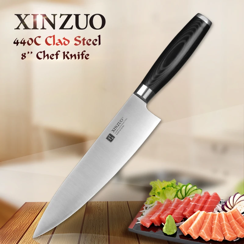 XINZUO 8 inch Chef Knife Three Layers Clad Steel Kitchen Knives Micarta Handle Super Sharp Cleaver Barbecue Knife Kitchen tackle
XINZUO 8 inch Chef Knife Three Layers Clad Steel Kitchen Knives Micarta Handle Super Sharp Cleaver Barbecue Knife Kitchen tackle