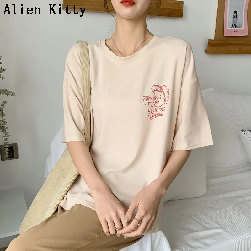 Alien Kitty Character 2019 Fresh Casual Plus Size T-shirt Print Summer O-Neck Short Sleeves Loose Simple Cute Sweet 3 Colors
Alien Kitty Character 2019 Fresh Casual Plus Size T-shirt Print Summer O-Neck Short Sleeves Loose Simple Cute Sweet 3 Colors