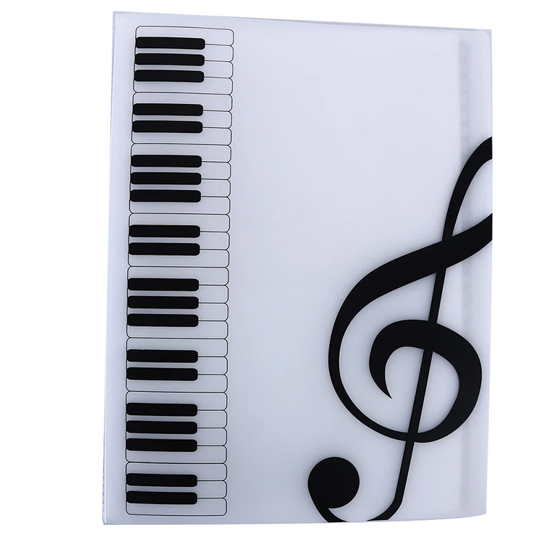 80 Feuilles A4 Classeurs de partitions de musique Partition de piano Bande de chorale Type de classeur Fournitures de musique Stockage de fichiers étanche Produit Noir