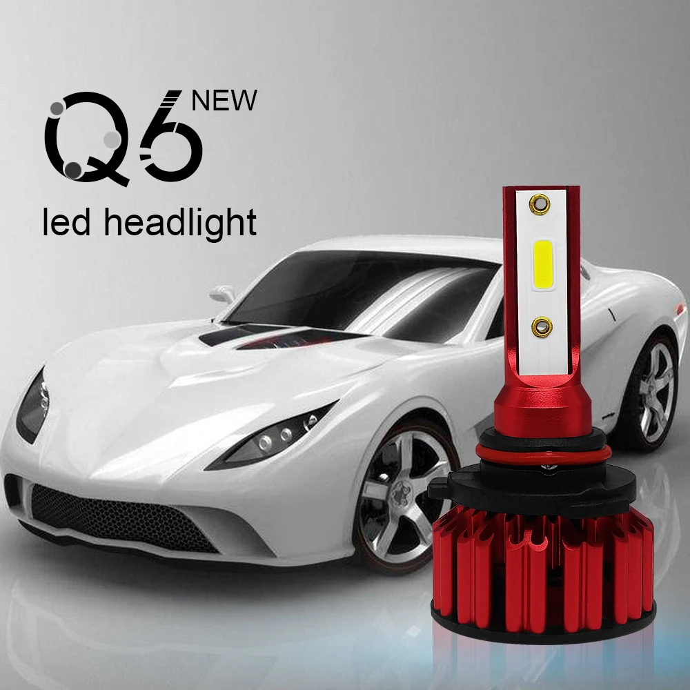 2Pcs Q6 Car LED Headlight Kit H11 9006 9005 H4 H7 50W 30000LM 6000K Bright DOB LED Headlight Bulbs Kit Lamp
2Pcs Q6 Car LED Headlight Kit H11 9006 9005 H4 H7 50W 30000LM 6000K Bright DOB LED Headlight Bulbs Kit Lamp