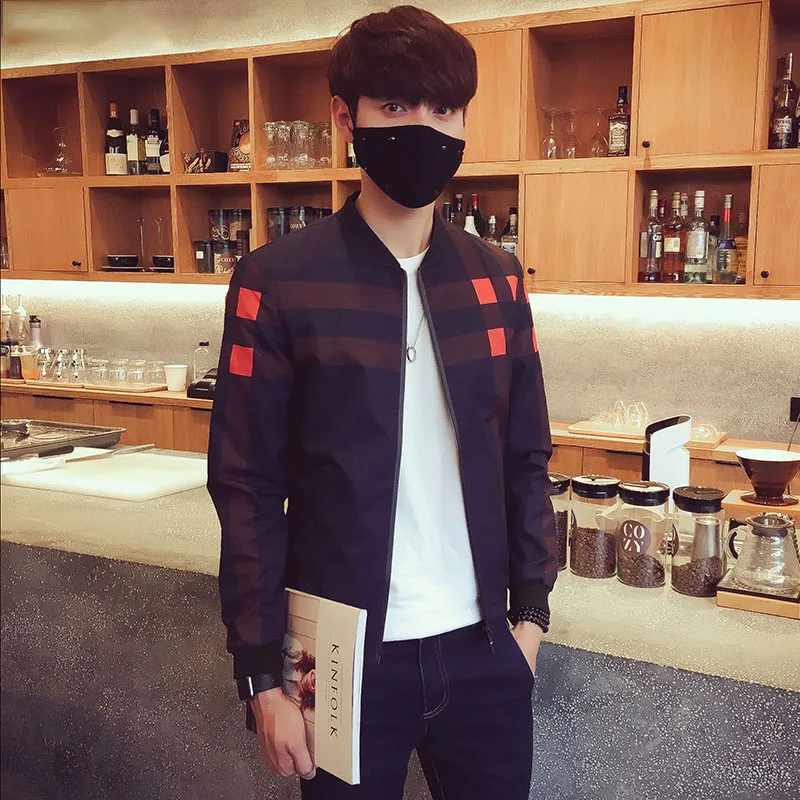 2019 Casual men Plaid Jacket Male Bomber Jacket Fashion Slim fit jackets and Coats bomber jacket designer Zipper coat Y
2019 Casual men Plaid Jacket Male Bomber Jacket Fashion Slim fit jackets and Coats bomber jacket designer Zipper coat Y
