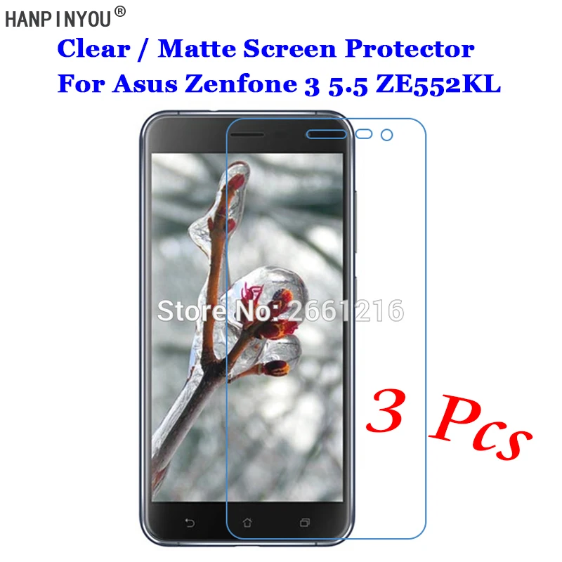 3Pcs/Lot HD Clear / Anti-Glare Matte Front Screen Protector Touch Film Protection Skin For Asus Zenfone 3 5.5 ZE552KL Z012D 5.5"
3Pcs/Lot HD Clear / Anti-Glare Matte Front Screen Protector Touch Film Protection Skin For Asus Zenfone 3 5.5 ZE552KL Z012D 5.5"