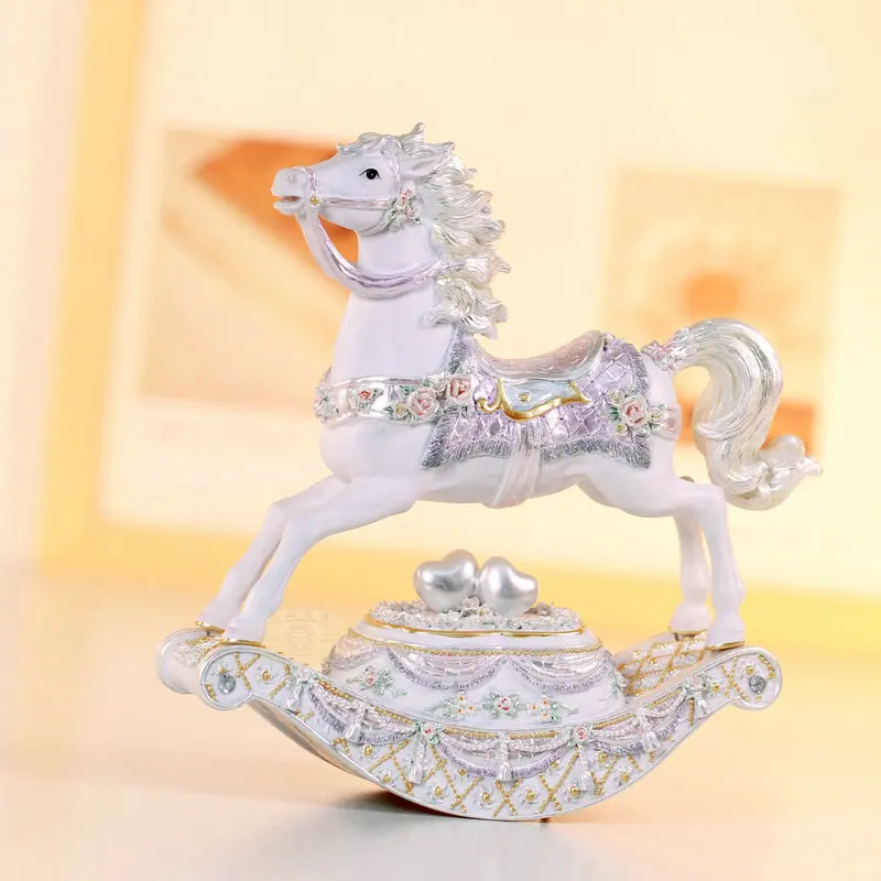 Wsa pearl rocking horse decorations music box carousel music box birthday gift home decoration
Wsa pearl rocking horse decorations music box carousel music box birthday gift home decoration