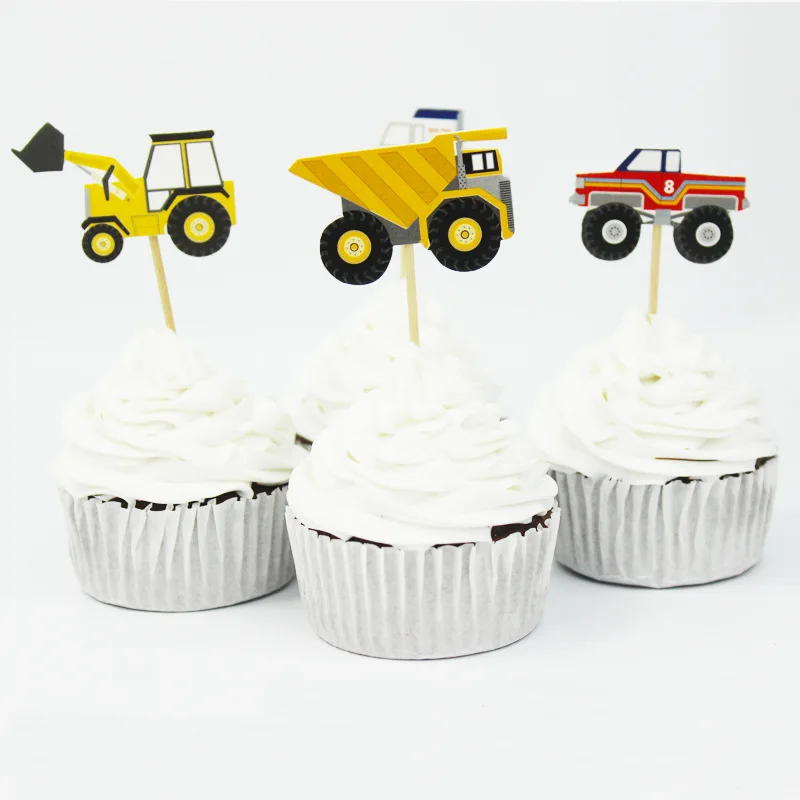24pcs Cupcake Topper Fruit Picks Car Tractor Pushdozer Birthday School Party Favor Cake Deco 17024
24pcs Cupcake Topper Fruit Picks Car Tractor Pushdozer Birthday School Party Favor Cake Deco 17024