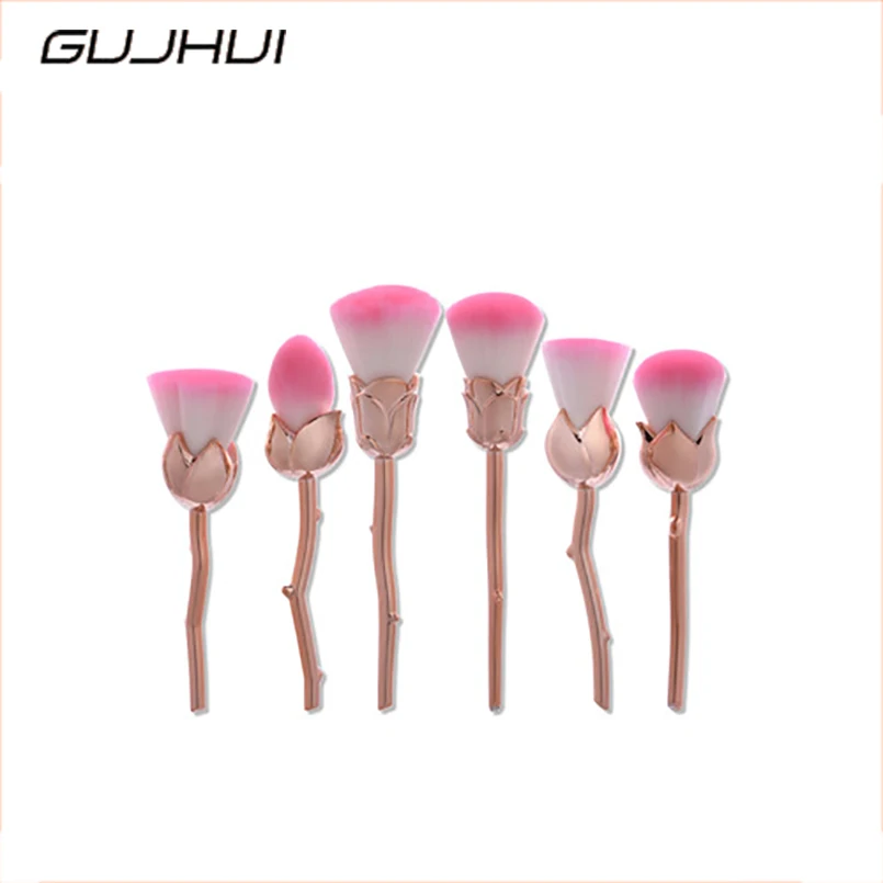 GUJHUI Brand Professional Makeup Brush 6pcs/set Rose Flower Shape Brush Powder Blush Foundation Brush Cosmetics Makeup Tool Kits
GUJHUI Brand Professional Makeup Brush 6pcs/set Rose Flower Shape Brush Powder Blush Foundation Brush Cosmetics Makeup Tool Kits