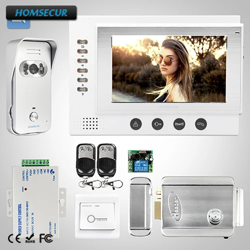 HOMSECUR 7" Video Door Entry Phone Call System+One Button Unlock for House/Flat
HOMSECUR 7" Video Door Entry Phone Call System+One Button Unlock for House/Flat