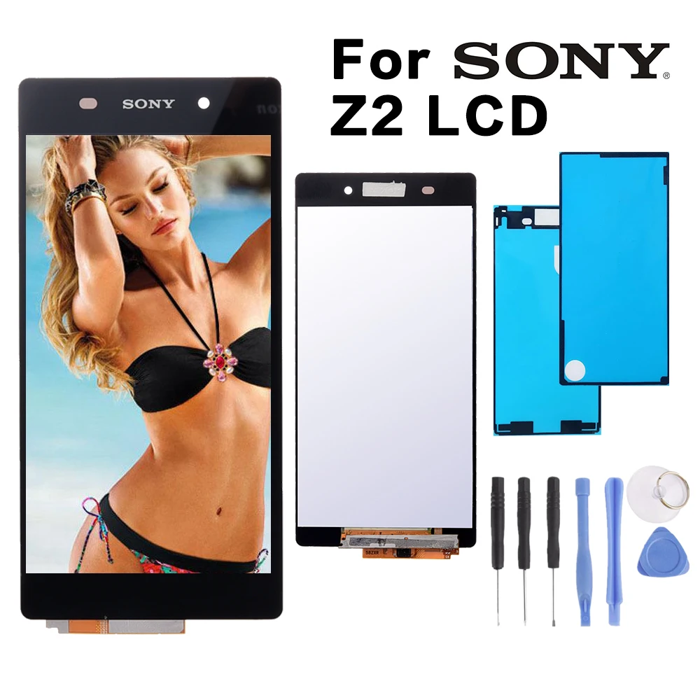 Black For Sony Xperia Z2 L50W D6502 D6503 LCD Display Digitizer Touch Screen Assembly Replacement Kit Part+Adhesive+Repair Tools
Black For Sony Xperia Z2 L50W D6502 D6503 LCD Display Digitizer Touch Screen Assembly Replacement Kit Part+Adhesive+Repair Tools