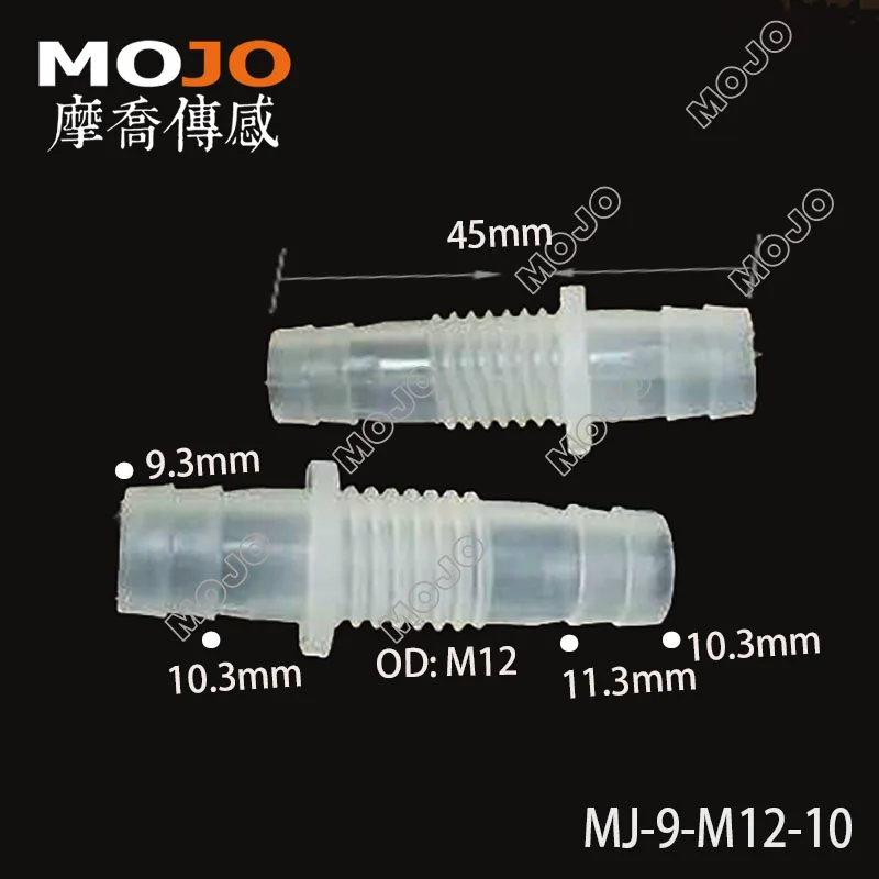 2019 MJ-9-M12-10 straight-through joint 9mm to 10mm to M12 male thread connector pipe fitting
2019 MJ-9-M12-10 straight-through joint 9mm to 10mm to M12 male thread connector pipe fitting