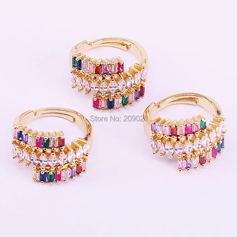 10Pcs, Shiny Multicolor colorful cubic zirconia CZ Gold Color Rings for Women Party Wedding Jewelry
10Pcs, Shiny Multicolor colorful cubic zirconia CZ Gold Color Rings for Women Party Wedding Jewelry
