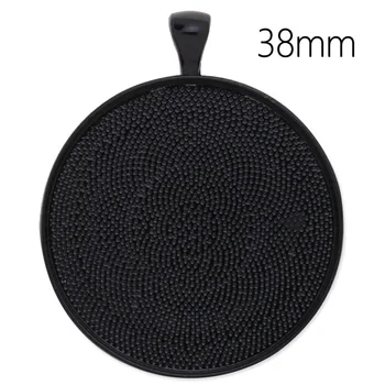 Large Size 38 mm Inner Size Black Blank Round Bezel Base Setting Cabochon Cameo Alloy Pendant Trays Blanks-C4265
Large Size 38 mm Inner Size Black Blank Round Bezel Base Setting Cabochon Cameo Alloy Pendant Trays Blanks-C4265
