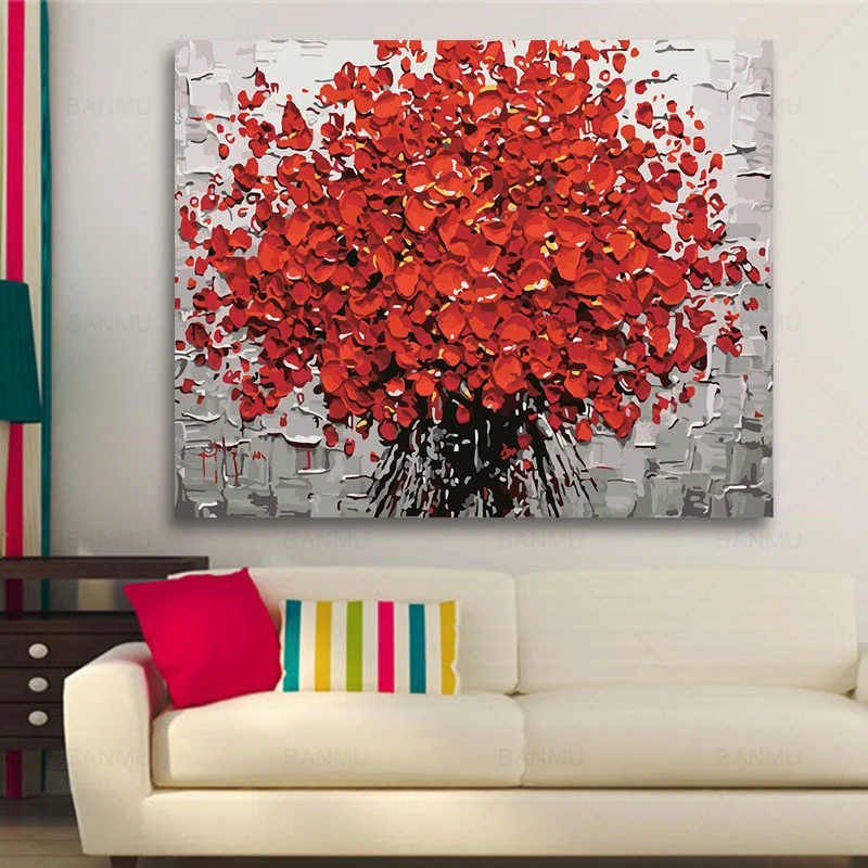 Canvas painting DIY Art poster red flowers modern wall art abstract pictures for living room home decoration no frame
Canvas painting DIY Art poster red flowers modern wall art abstract pictures for living room home decoration no frame
