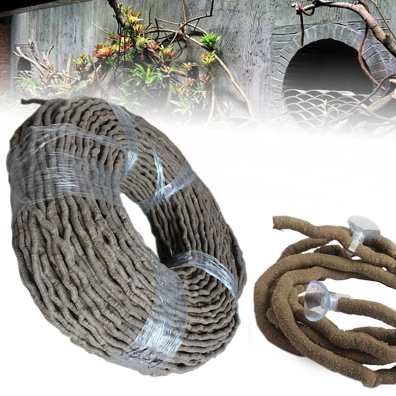 1PC Reptiles Vivarium Flexible Terrarium Reptile Jungle Vines Flexible Bendable Vines Climber Habitat Decor Accessories 100cm