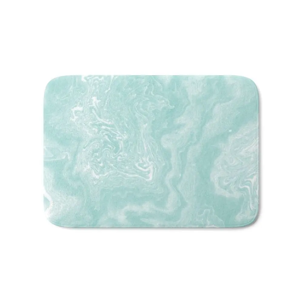 Moki - Pastel Mint Spilled Ink Japanese Watercolor Paper Marbling Marble Trendy Abstract Painting Bath Mat 17" x 24"
Moki - Pastel Mint Spilled Ink Japanese Watercolor Paper Marbling Marble Trendy Abstract Painting Bath Mat 17" x 24"