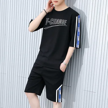 The new suit men's Korean version leisure two-piece set students summer short sleeve loose clothes T-shirt men's tide card
The new suit men's Korean version leisure two-piece set students summer short sleeve loose clothes T-shirt men's tide card