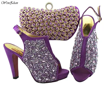 Purple Matching Italian Shoe and Bag Set Decorated With Rhinestone New Italian Shoes and Bag Set for Party WENZHAN 38-42 B811-24
Purple Matching Italian Shoe and Bag Set Decorated With Rhinestone New Italian Shoes and Bag Set for Party WENZHAN 38-42 B811-24