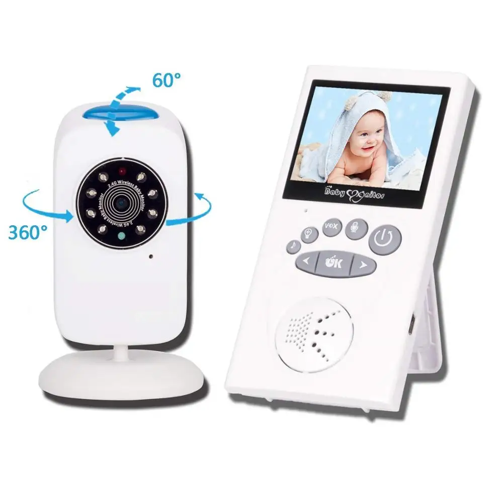 Cry Baby Alarm video nanny wireless call 2.4 inch LCD Baby Intercom IR Night Light Vision Temperature Monitor Lullabies VOX Mode
Cry Baby Alarm video nanny wireless call 2.4 inch LCD Baby Intercom IR Night Light Vision Temperature Monitor Lullabies VOX Mode