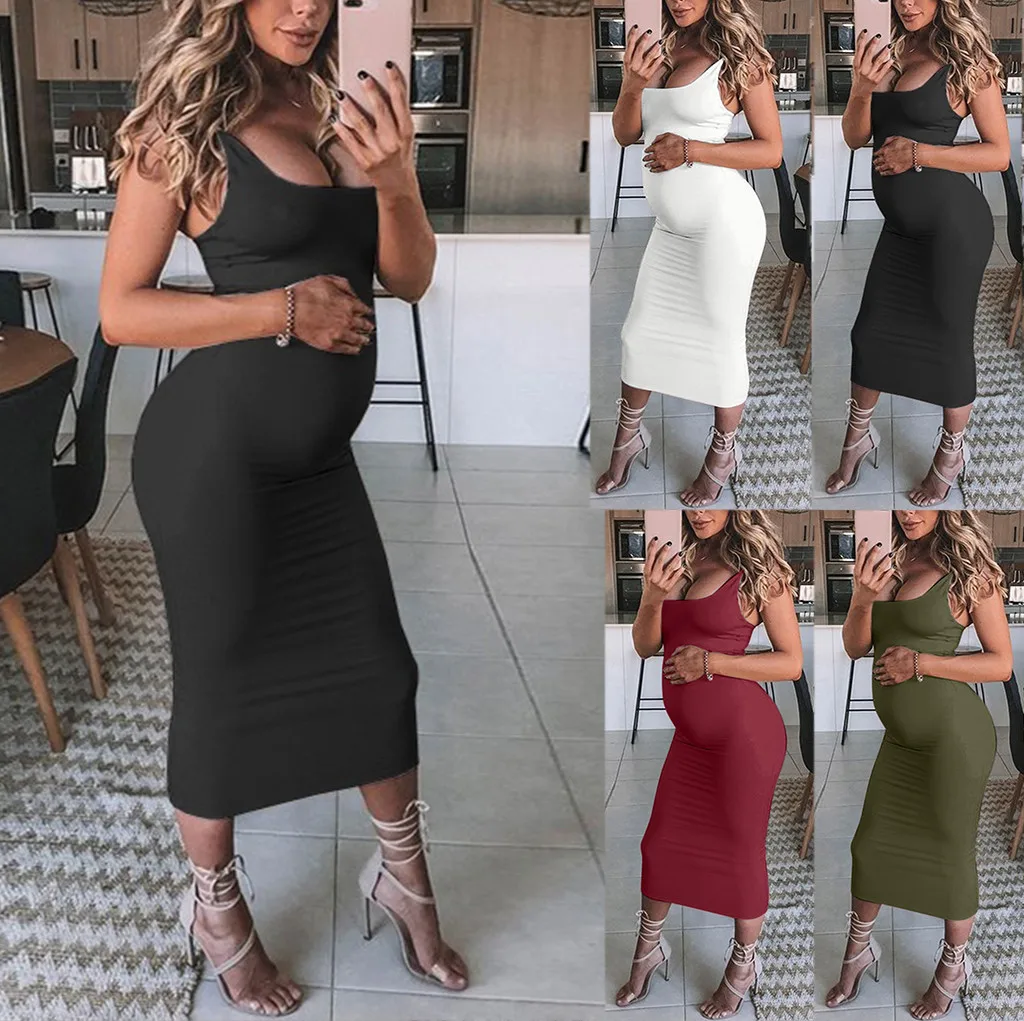 Women maternity dresses Fashion Sleeveless Solid Pregnant Maternity Props Bodycon Casual Long clothes pregnancy Dress
Women maternity dresses Fashion Sleeveless Solid Pregnant Maternity Props Bodycon Casual Long clothes pregnancy Dress