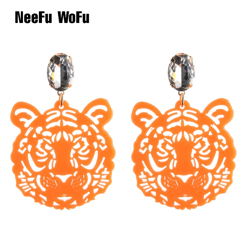 NeeFu WoFu 2018 Drop Tiger Head Earrings Resin Big Earring Large Long Brinco Ear Accessories Oorbellen Christmas Gift
NeeFu WoFu 2018 Drop Tiger Head Earrings Resin Big Earring Large Long Brinco Ear Accessories Oorbellen Christmas Gift