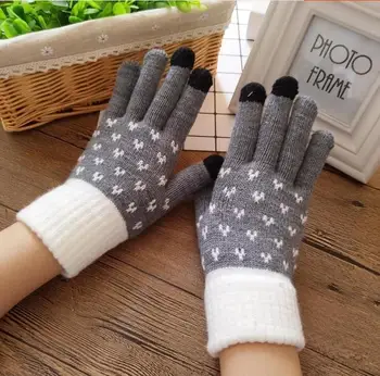 Women's winter thicken warm knitted Riding glove Girls Fashion dot knitted touch screen Winter driving glove R678
Women's winter thicken warm knitted Riding glove Girls Fashion dot knitted touch screen Winter driving glove R678