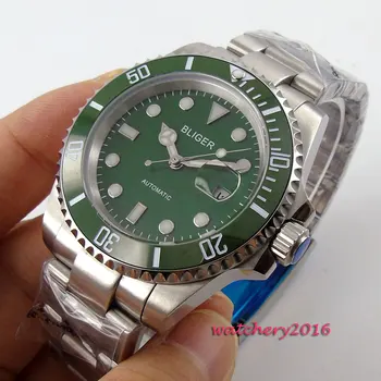 modisch 40mm Bliger Sapphire glass Green dial ceramic bezel Deployment Luminous Marks Miyota Automatic movement Men's Watch
modisch 40mm Bliger Sapphire glass Green dial ceramic bezel Deployment Luminous Marks Miyota Automatic movement Men's Watch