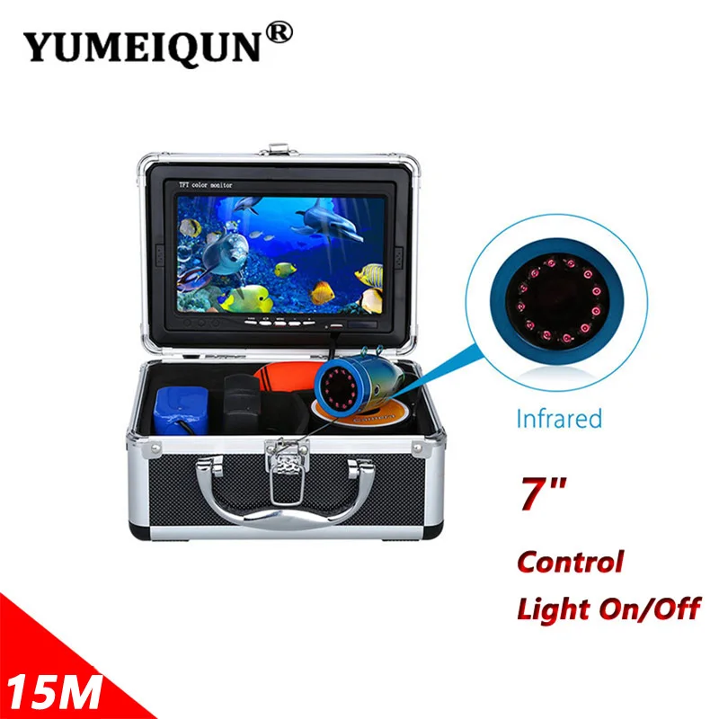 YUMEIQUN 15M Underwater Camera For Fishing Infrared Fish Finder Camera Kit 7 Inch Monitor With Sunvisor HD 1000TVL Single Camera
YUMEIQUN 15M Underwater Camera For Fishing Infrared Fish Finder Camera Kit 7 Inch Monitor With Sunvisor HD 1000TVL Single Camera
