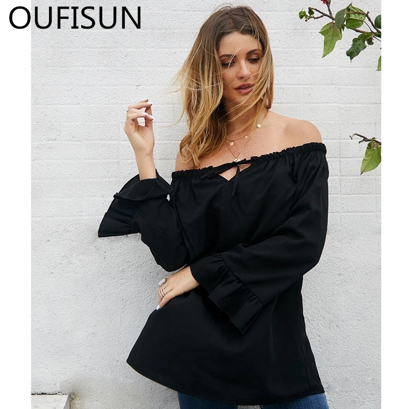 Oufisun Sexy Slash Neck Shoulderless Shirts Fashion Full Sleeve Backless Loose Blouses Autumn Solid Lantern Sleeve Women's Tops
Oufisun Sexy Slash Neck Shoulderless Shirts Fashion Full Sleeve Backless Loose Blouses Autumn Solid Lantern Sleeve Women's Tops