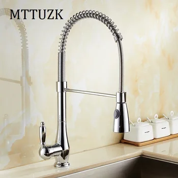 MTTUZK Spring Style Chrome Finishe Kitchen Pull Faucet Mixer Dual Sprayer Swivel Spout Rotatable Hot Cold Faucet Sink Mixer Taps
MTTUZK Spring Style Chrome Finishe Kitchen Pull Faucet Mixer Dual Sprayer Swivel Spout Rotatable Hot Cold Faucet Sink Mixer Taps