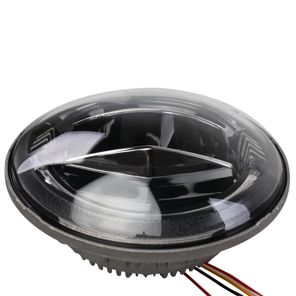 New 7 inch LED Headlight DRL BlueAmberWhite Halo Angle Eyes Led Headlamp Headlights 12v For Jeep Wrangler TJ JK LJ unlimited (9)