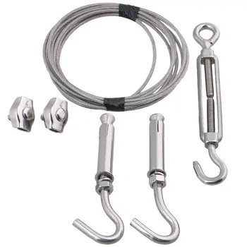 Silver 304 Stainless Steel M3 300CM Wire Rope Set with Plastic Wrapping for Outdoor Drying or Tightening
Silver 304 Stainless Steel M3 300CM Wire Rope Set with Plastic Wrapping for Outdoor Drying or Tightening