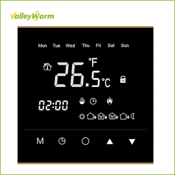 

ValleyWarm Weekly Programming Touch Screen Thermostat for Hydronic Floor Heating Temperature Control