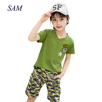 Boys and girls summer camp camouflage clothing sets 2019 new children's summer short-sleeved cotton sports two sets clothes
Boys and girls summer camp camouflage clothing sets 2019 new children's summer short-sleeved cotton sports two sets clothes