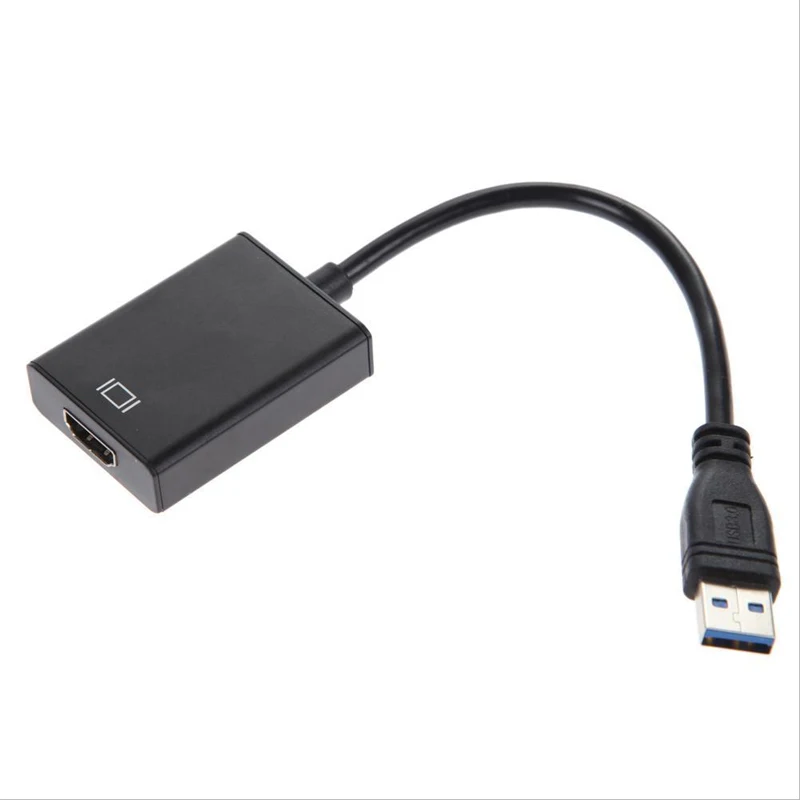 Pohiks USB 3.0 To HDMI Adapters Black HD 1080P Video Cable Adapter Converter For Laptop HDTV TV New