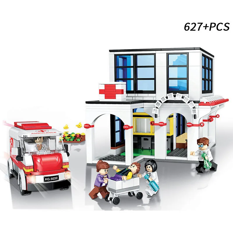 627Pcs City Police Street view building series large hospital Model Building Blocks Bricks Toys For Children Christmas Gifts
627Pcs City Police Street view building series large hospital Model Building Blocks Bricks Toys For Children Christmas Gifts