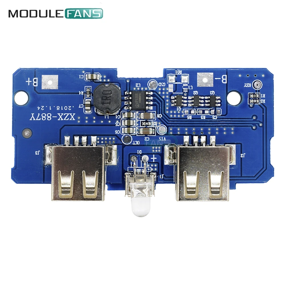 5V 2A Dual USB Output Power Bank Charger Charging Circuit Step Up Boost Power Supply Module 2A 1A Input Module Board
5V 2A Dual USB Output Power Bank Charger Charging Circuit Step Up Boost Power Supply Module 2A 1A Input Module Board