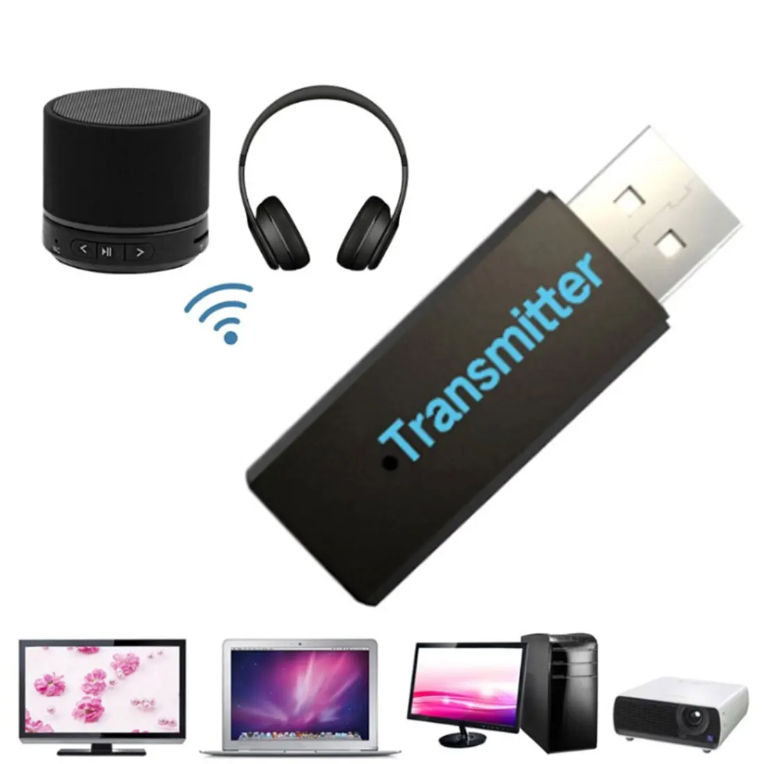 Wireless Bluetooth 3.0 3.5mm Stereo Audio Cable Music Audio Bluetooth Transmitter Sender Adapter for TV PC
Wireless Bluetooth 3.0 3.5mm Stereo Audio Cable Music Audio Bluetooth Transmitter Sender Adapter for TV PC