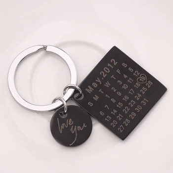 Stainless Steel Personalized Calendar Keychain Laser Printing Custom Different National Language Calendar Key ring Free Shipping
Stainless Steel Personalized Calendar Keychain Laser Printing Custom Different National Language Calendar Key ring Free Shipping
