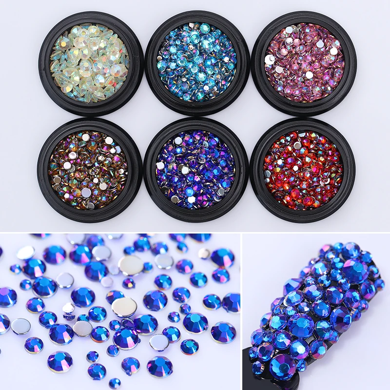 1 Box Colorful Resin Rhinestone Round Multi-size Flat Bottom Manicure Nail Art Decoration
1 Box Colorful Resin Rhinestone Round Multi-size Flat Bottom Manicure Nail Art Decoration