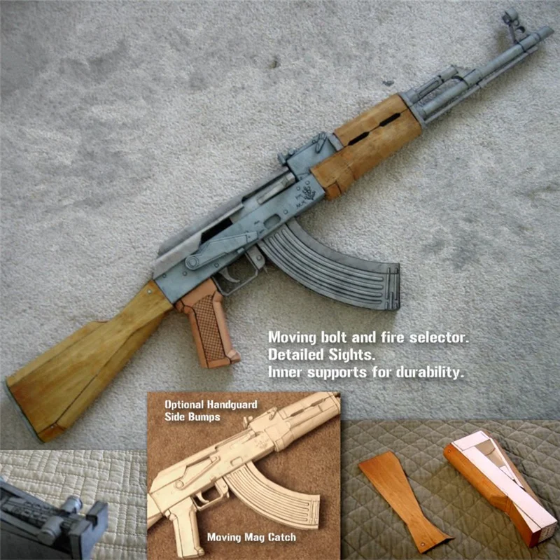 Paper Assault rifle Model Toys Handmade 3D DIY material manual creative Party show props tide Home decorate Challenge Gift
Paper Assault rifle Model Toys Handmade 3D DIY material manual creative Party show props tide Home decorate Challenge Gift