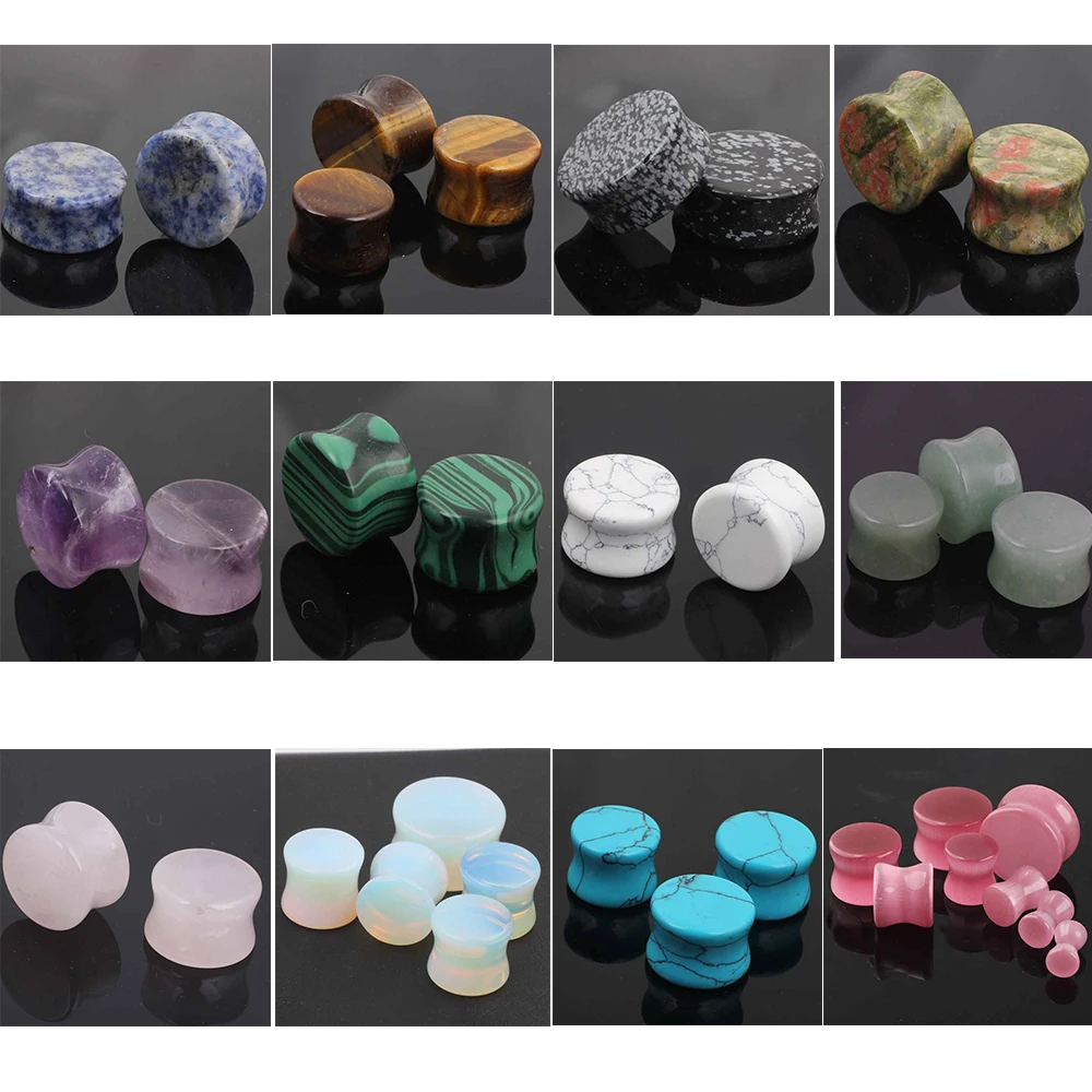 TIANCIFBYJS Nature Stone Opal Glass Flesh Tunnels Ear Plugs Double Flared Body Piercing Jewelry Earring Expander Stretcher Gauge
TIANCIFBYJS Nature Stone Opal Glass Flesh Tunnels Ear Plugs Double Flared Body Piercing Jewelry Earring Expander Stretcher Gauge