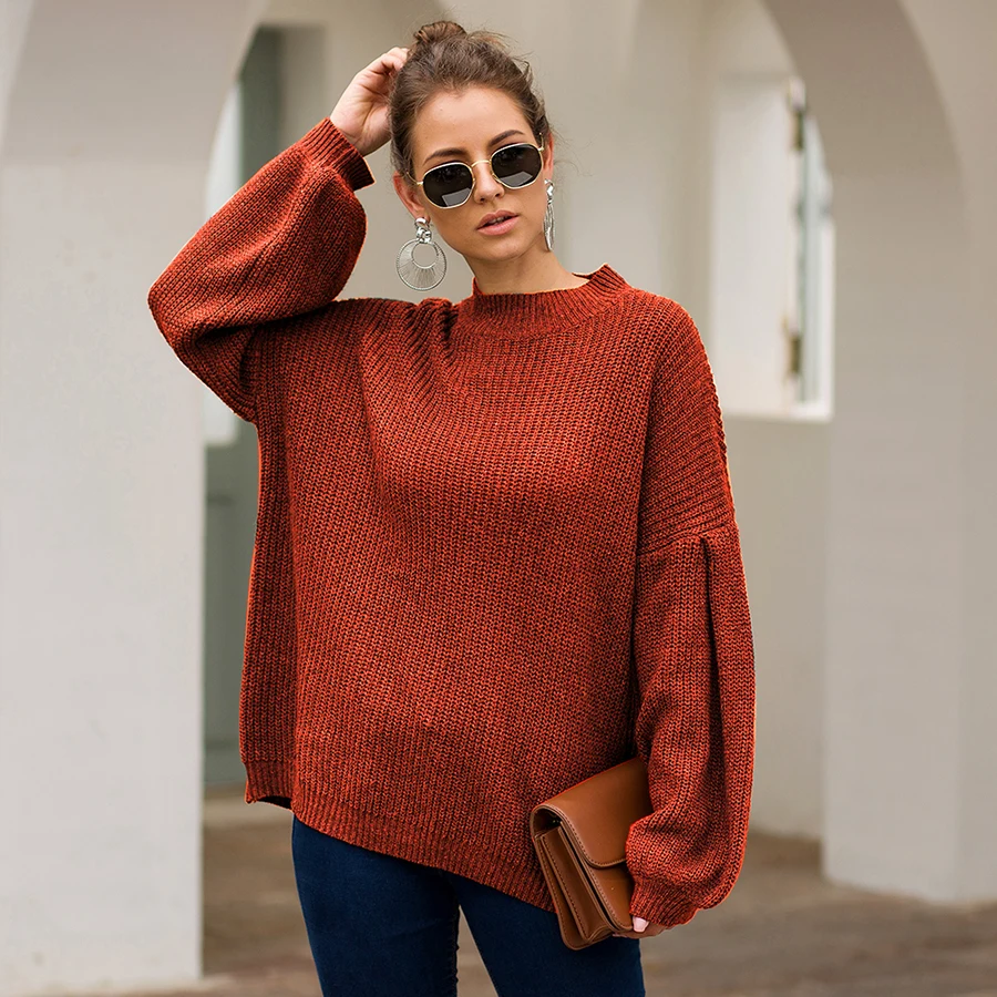 Womens Autumn Sweaters Chic Solid Knit Turtleneck Lantern Sleeve Loose Koran Woman Sweaters Female Pullovers Tops VD30801
Womens Autumn Sweaters Chic Solid Knit Turtleneck Lantern Sleeve Loose Koran Woman Sweaters Female Pullovers Tops VD30801