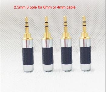 20pcs Rhodium-plated housing carbon fiber 2.5mm 3 ploe Male Plug Audio Connector solder for 4mm or 6mm cable free shipping
20pcs Rhodium-plated housing carbon fiber 2.5mm 3 ploe Male Plug Audio Connector solder for 4mm or 6mm cable free shipping