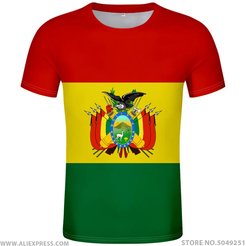 BOLIVIA t shirt diy free custom made name number bol country t-shirt bo nation flag spanish college bolivian print photo clothes
BOLIVIA t shirt diy free custom made name number bol country t-shirt bo nation flag spanish college bolivian print photo clothes