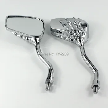 Motorcycle Chrome Rearview Mirrors Silver Chrome Skull Skeleton10MM 8MM Fits For Yamaha Honda kawasaki Suzuki
Motorcycle Chrome Rearview Mirrors Silver Chrome Skull Skeleton10MM 8MM Fits For Yamaha Honda kawasaki Suzuki